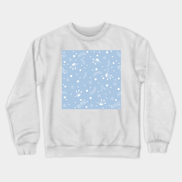 Subtle Winter Pattern Crewneck Sweatshirt by Kristina Stellar Scandinavian Land